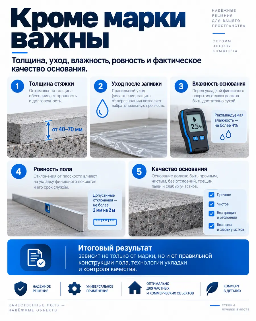 Качество основания и требования